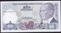 7.Emisyon 2.Tertip 1000 Lira G60 205677 Çil