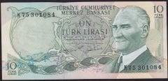 6.Emisyon 2.Tertip 10 Lira K75 301084 Çilaltı Çil