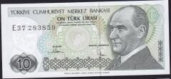 7.Emisyon 2.Tertip 10 Lira E37 283859 Çil