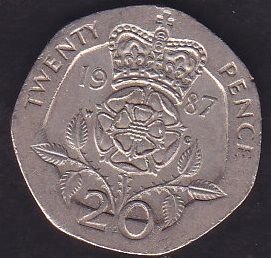 İngiltere 20 Pence 1987
