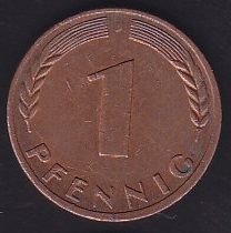 Almanya 1 Pfennig 1950 J