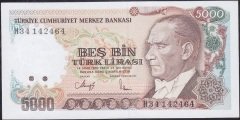 7.Emisyon 4.Tertip 5000 Lira H34 142464 Çil