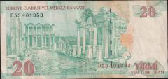 8.Emisyon 20 YTL D53 401353 Çok Temiz