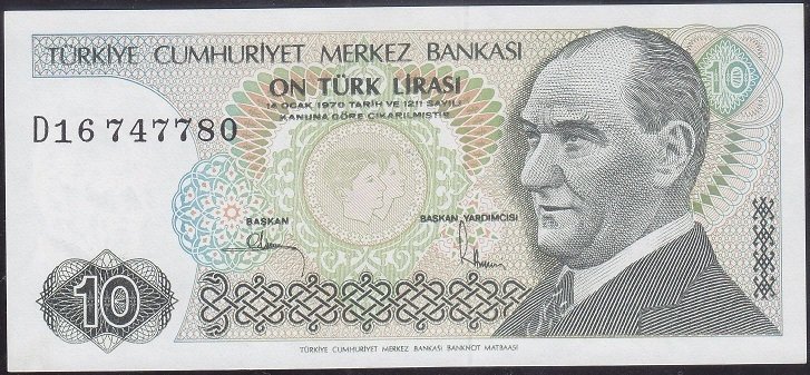 7.Emisyon 2.Tertip 10 Lira D16 747780 Çilaltı Çil