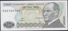 7.Emisyon 2.Tertip 10 Lira D16 747780 Çilaltı Çil