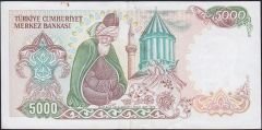7.Emisyon 3.Tertip 5000 Lira E03 680010 Çok Çok Temiz Çilaltı