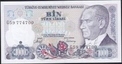 7.Emisyon 2.Tertip 1000 Lira G59 774700 Çil