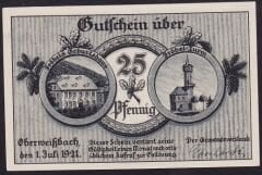 Almanya 25 Pfennig Notgeld 1921 Çil