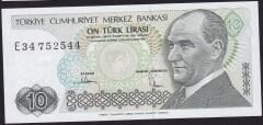 7.Emisyon 2.Tertip 10 Lira E34 752544 Çilaltı Çil
