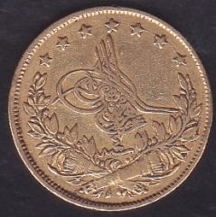 1277 / 4 ABDULAZİZ 100 KURUŞ ALTIN ( 7.2 Gram ) eski para fiyatları