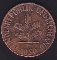 Almanya 1 Pfennig 1950 D