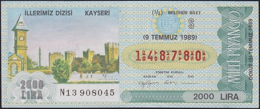 1989 9 Temmuz Beşte Bir Bilet - S Serisi
