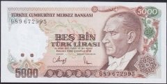 7.Emisyon 4.Tertip 5000 Lira G89 672995 Çil