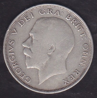 İNGİLTERE HALF (1/2) CROWN 1921 - GÜMÜŞ