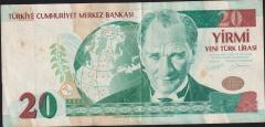 8.Emisyon 20 YTL D38 453837 Çok Temiz+