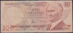 6.EMİSYON 1.TERTİP 20 LİRA B28 061505 İYİ
