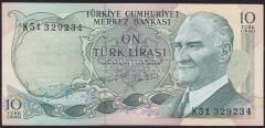 6.Emisyon 2.Tertip 10 Lira K51 329234 Çilaltı Çil