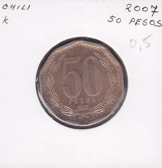 Şili 50 Pesos 2007