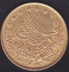 1277 / 8 ABDULAZİZ 100 KURUŞ ALTIN ( 7.2 Gram )