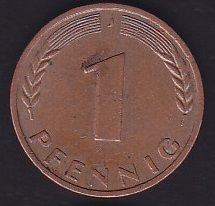 Almanya 1 Pfennig 1966 J
