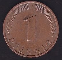 Almanya 1 Pfennig 1966 J