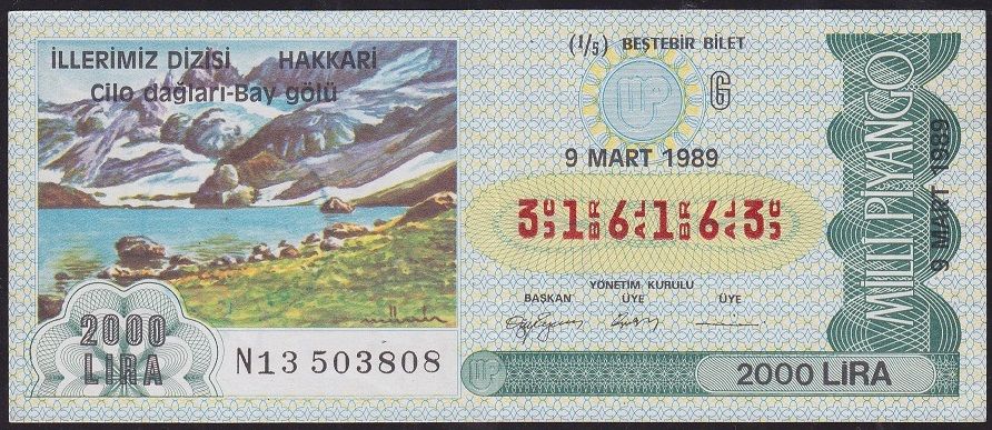 1989 9 Mart Beşte Bir Bilet - G Serisi