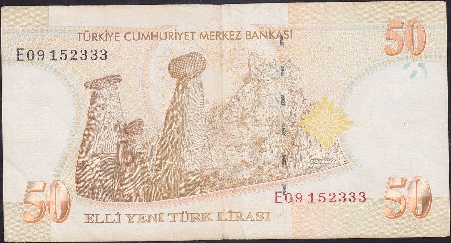 8.Emisyon 50 YTL E09 152333 Çok Temiz