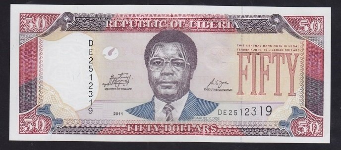 Liberia 50 Dolar 2011 Çil Pick 29f