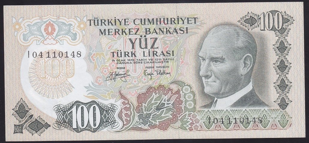 6.EMİSYON 2.TERTİP 100 LİRA I04 110148 ÇOK ÇOK TEMİZ +
