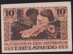 AVUSTURYA 10 HELLER NOTGELD 1920 ÇİL