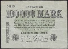 Almanya 100000 Mark 1923 Çok Temiz