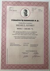 İş Bankası 1.000.000 Lira Hisse Senedi