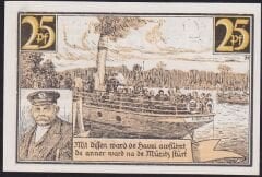 Almanya 25 Pfennig Notgeld 1921 Çil Filigranlı