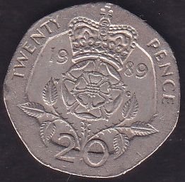 İngiltere 20 Pence 1989