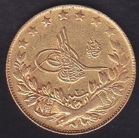 1293 / 20 ABDULHAMİD 100 KURUŞ ALTIN ( 7.2 Gram )