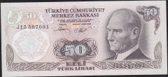6.Emisyon 2.Tertip 50 Lira J15 587091 Çilaltı