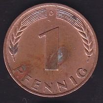 Almanya 1 Pfennig 1966 D