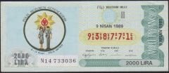 1989 9 Nisan Beşte Bir Bilet - H Serisi