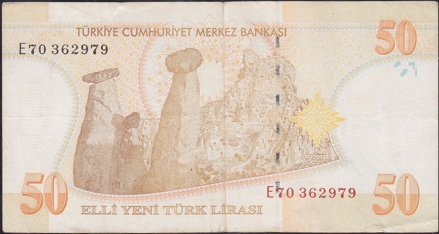 8.Emisyon 50 YTL E70 362979 Temiz