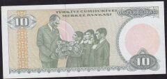 7.Emisyon 1.Tertip 10 Lira B50 096193 Çilaltı Kısa Kaş