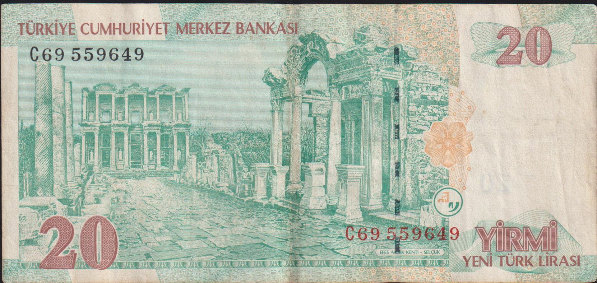 8.Emisyon 20 YTL C69 559649 Çok Temiz