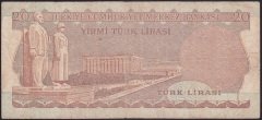 6.EMİSYON 1.TERTİP 20 LİRA B26 329446 TEMİZ