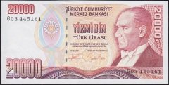 7.Emisyon 2.Tertip 20000 Lira G03 445161 Çilaltı