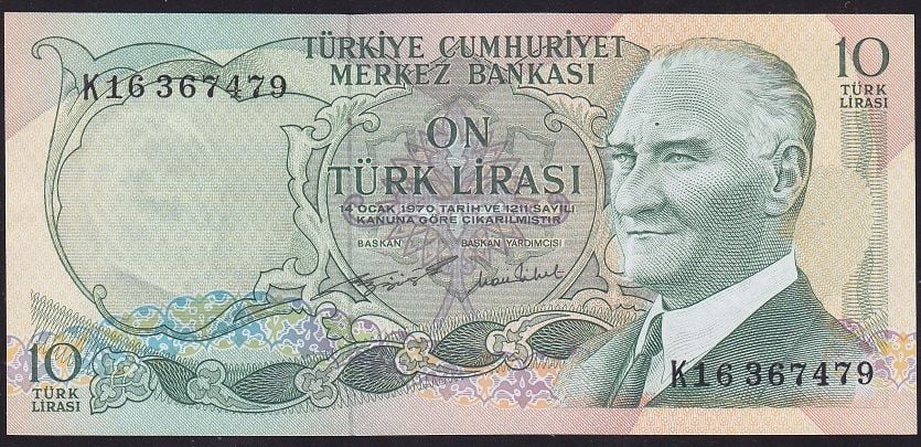 6.Emisyon 2.Tertip 10 Lira K16 367479 Çilaltı