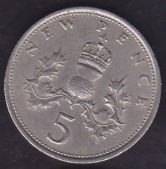 İngiltere 5 Pence 1970