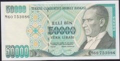 7.Emisyon 2.Tertip 50000 Lira M60 753086 Çilaltı Çil