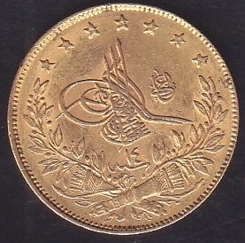 1293 / 14 ABDULHAMİD 100 KURUŞ ALTIN ( 7.2 Gram )