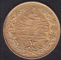 1293 / 14 ABDULHAMİD 100 KURUŞ ALTIN ( 7.2 Gram )
