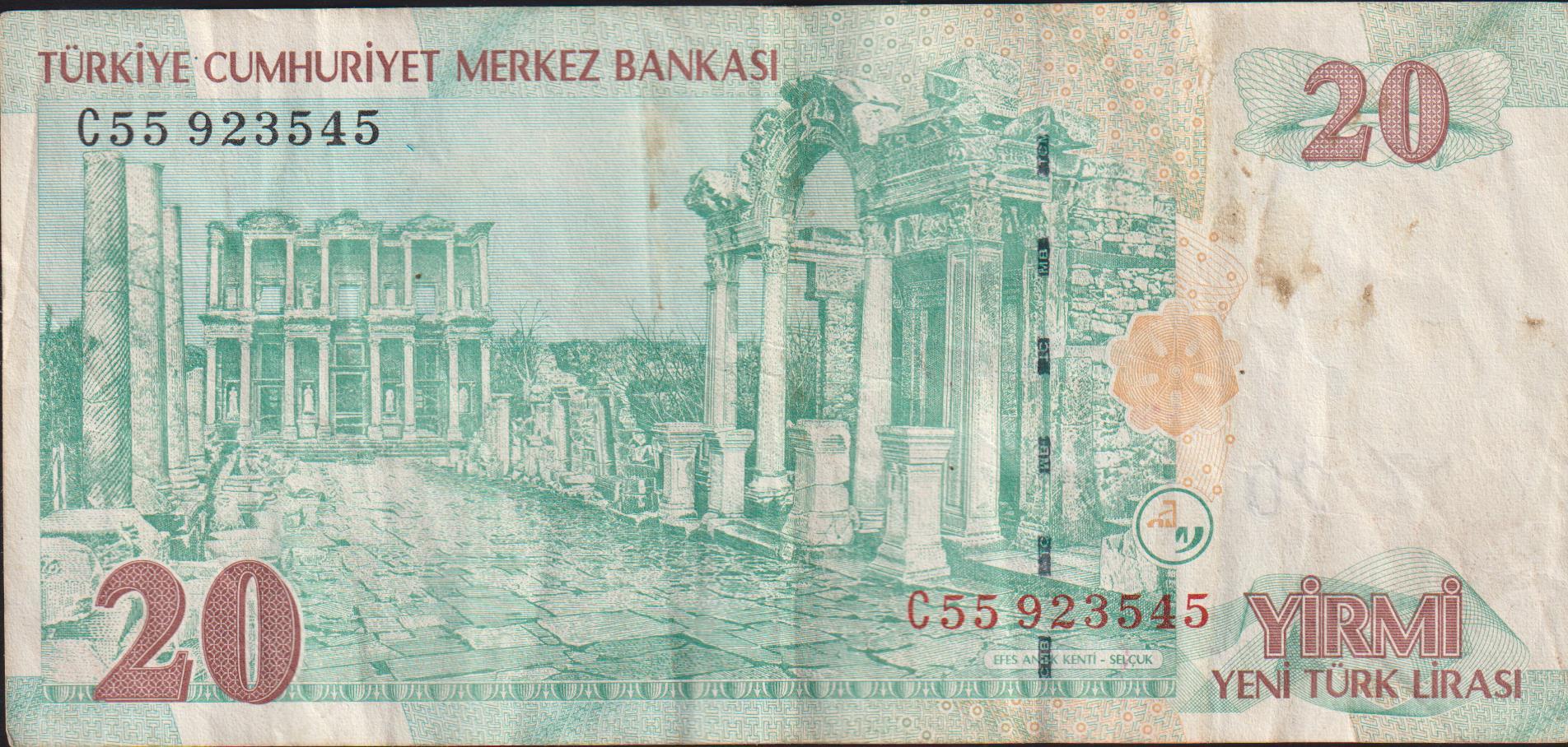 8.Emisyon 20 YTL C55 923545 Çok Temiz