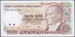 7.Emisyon 2.Tertip 5000 Lira C40 631750 Çilaltı Çil
